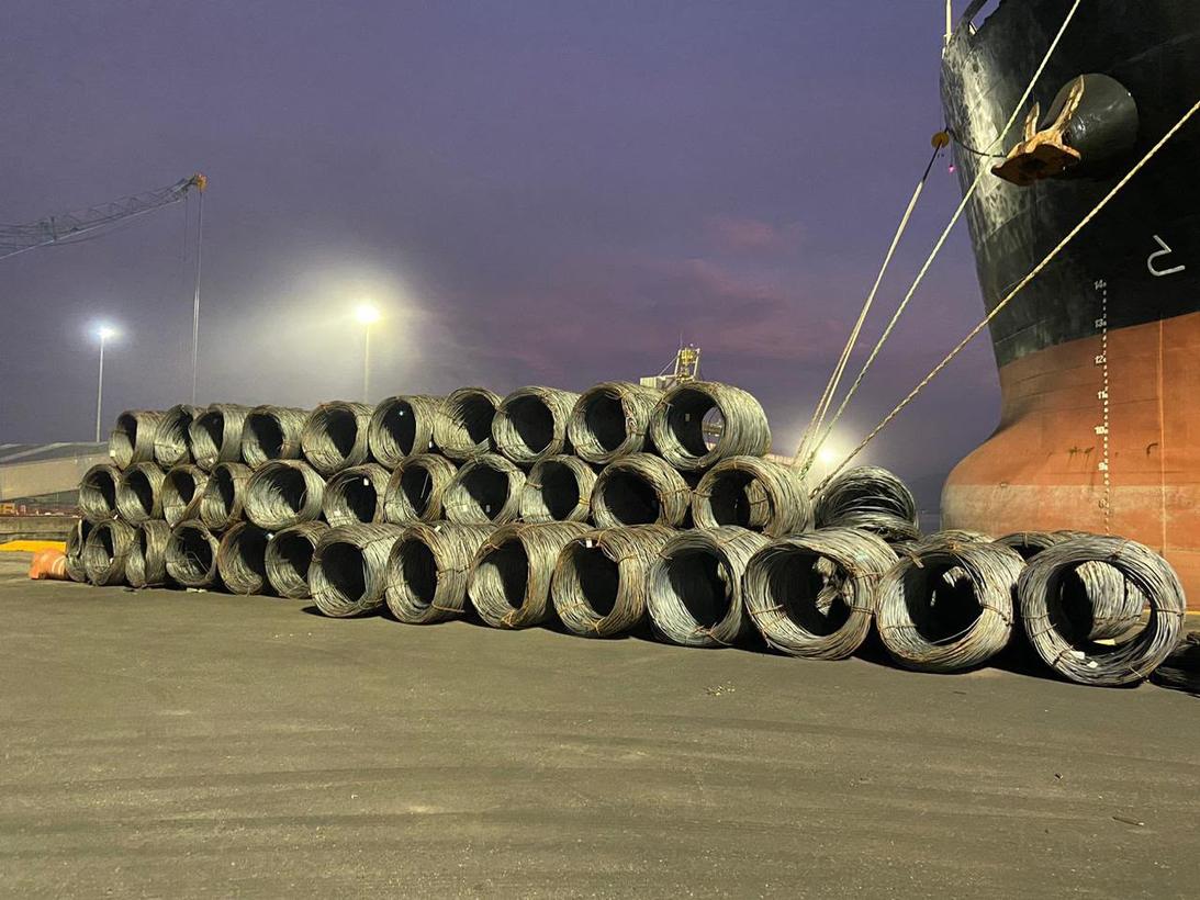 Wire Rod Coils Alongside